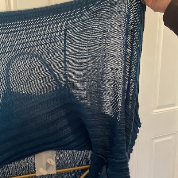 ELM by Matthildur NWT deep teal drop shoulder hi-lo mock neck. - Picture 9 of 12